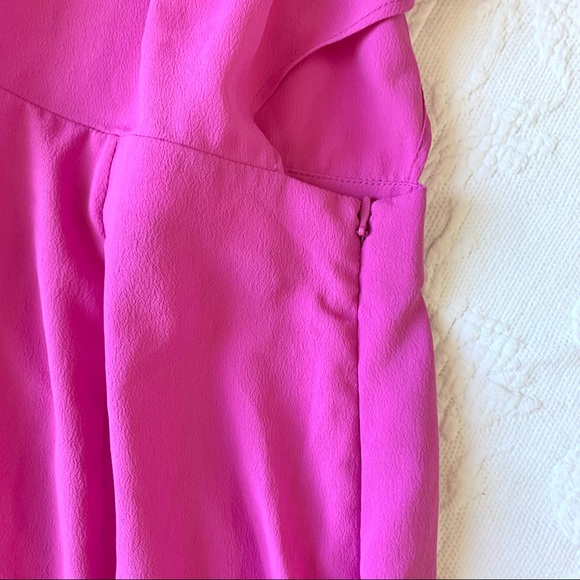 ASOS Magenta Kimono Sleeve Cut Out Sides Magenta Pink Maxi Dress US 14 - Picture 7 of 16